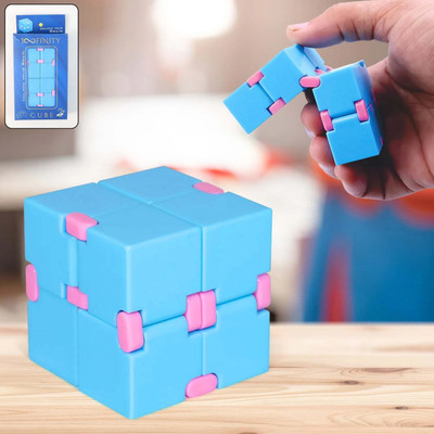 Kydzoy Infinity Endless Fun Cube Stress Relieving Fidgeting Toy for Kids & Adult - Blue(1 Pieces)