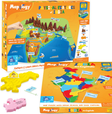 Imagimake Mapology – India Political & Physical Map Puzzle(102 Pieces)