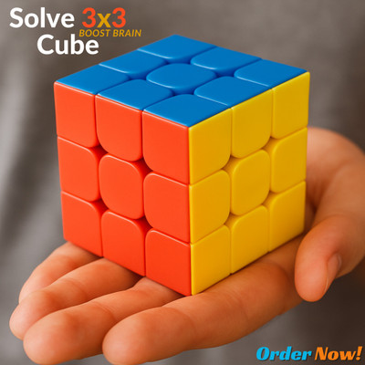 VindeeToys Rubik Cube 3x3 Magic Puzzle | Brain Development Toy for Kids & Beginners(1 Pieces)