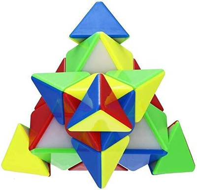 ClueSteps Sticker Less Pyramid Cube(1 Pieces)