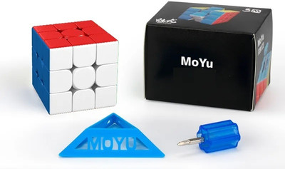 D ETERNAL MoYu Meilong Magnetic Cube 3x3 3M Stickerless Magic Speed Magnet Cube Puzzle(2 Pieces)