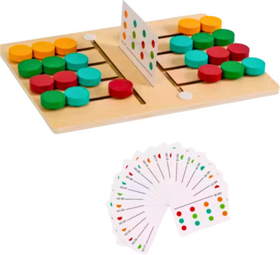 manaaz Colour Matching Slider Board Game, Educational Montessori Toy for Kids(20 Pieces)