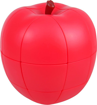 D ETERNAL Fruit Shape Cube 3x3 Stickerless Apple Magic Twisty Cube Puzzle Game Toy(1 Pieces)