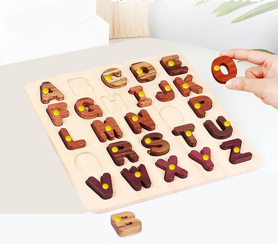 Plus Shine Alphabets Puzzle Board Learning Toys For kids in Alphabets and Numbers Blocks(1 Pieces)