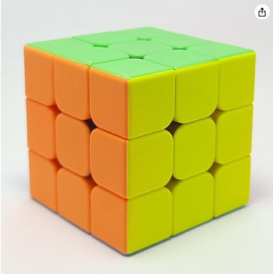 INOS Cubes 3X3 High Speed Sticker Less Magic Puzzle Cube Game Toy(1 Pieces)