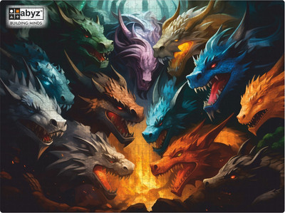 ABYZ Animated Dragon Wooden Puzzle Play and Learn Educational Wooden Jigsaw Puzzle(1000 Pieces)