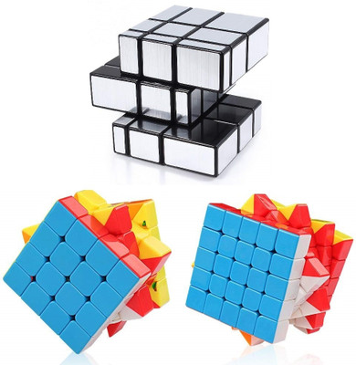 D ETERNAL Speed Cube Combo Set of 4x4 5x5 and Silver Mirror Bundle Puzzle Game Toy(3 Pieces)