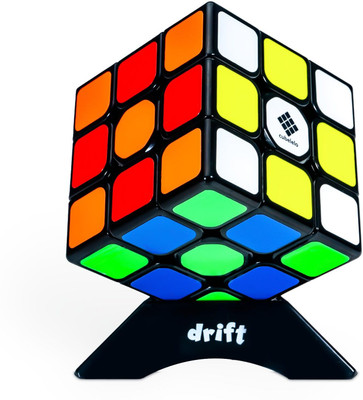 Cubelelo Drift 3x3 Cube Black with Cube Stand(1 Pieces)
