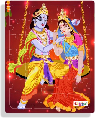 GIGGA Radha Krishna Ji Puzzle Toy For Kids|Education Learning Puzzle|Puzzle|Multicolor(35 Pieces)