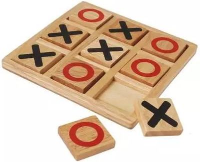 Plus Shine Zero&Cross Tic Tac Toe Board Game for Adults,Kids Wooden Zero Kata Puzzle Game(1 Pieces)