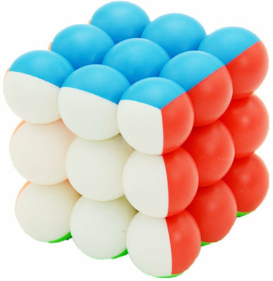 DIGSMORDEN 3x3 High Speed Sticker Less Magic Puzzle Cube Game Toy (Ball Cube 3x3)(1 Pieces)