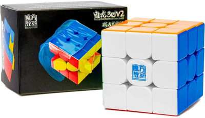Cuberkart MoYu MeiLong 3M V2 3x3 Magnetic Speed Cube (UV Coated Magic Cloth Version)(1 Pieces)