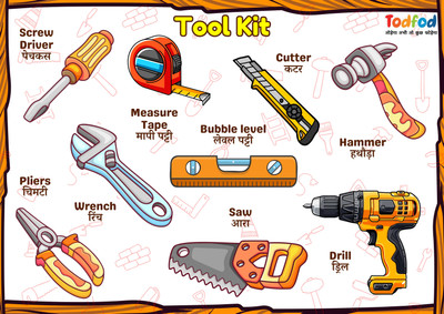 Todfod Toolkit Identify Jigsaw Puzzles Educational Toy for Kids(9 Pieces)