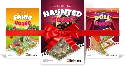 Mittimate DIY Combo:4 (Farm House, Haunted House, Doll House)(3 Pieces)