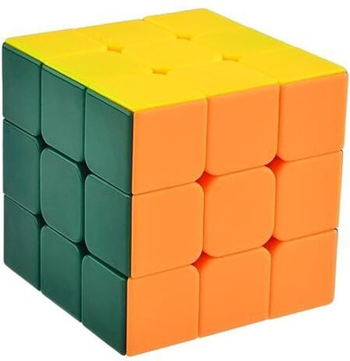KELOSK Cubes 3X3 High Speed Sticker Less Magic Puzzle Cube Game Toy Multicolor(1 Pieces)