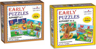 CREATIVE'S Early Puzzles Step II- Alphabet A to L and M to Z (Combo Pack)(8 Pieces)