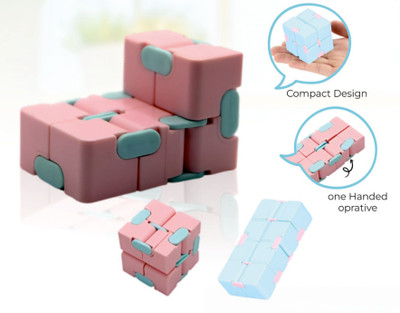 Kydzoy Infinity Endless Fun Cube | Stress Relieving Fidgeting Game Toy for Kids & Adult(1 Pieces)