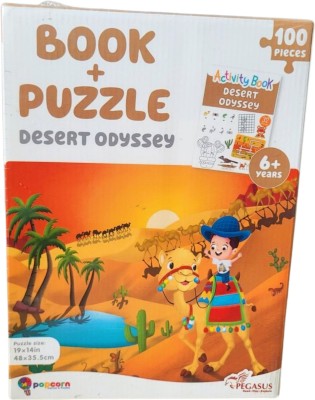 Pegasus Dessert Odyssey Puzzle + Activity Book for 6+ years kids(100 Pieces)