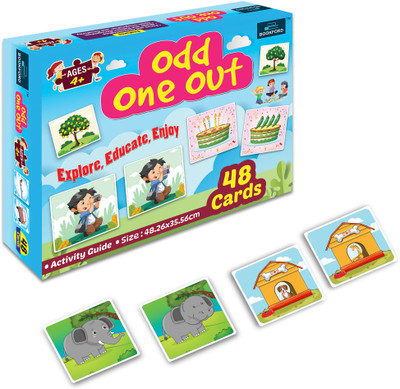 BOOKFORD Odd One Out Card Puzzle Game & Fun and Learning(48 Pieces)