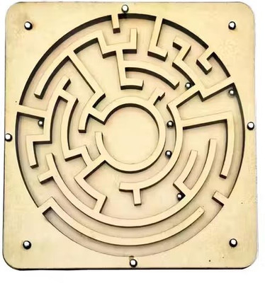 SHALAFI Challenge Ball in Maze Puzzle Ball Maze Montessori Board Wooden Balancing Game(1 Pieces)
