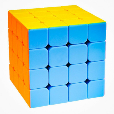 Authfort 4x4x4 Stickerless Magic Rubick Cube with Adjustable Tightness CB28(1 Pieces)