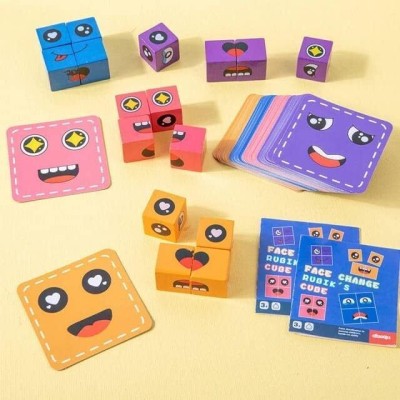 MY BABY LOVE A PERFECT CARE face Game for Kids Expressions Matching Block Puzzle Toy(80 Pieces)