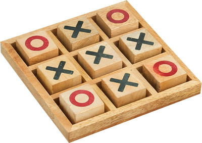 FORSIKHA Puzzle game Wooden Tic Tac Toe Game Educational Board Game zero cross Board Game(10 Pieces)