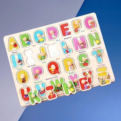 SHALAFI Alphabet A-Z Educational Wooden Jigsaw Puzzle Game for Kids Learning Toys Board(1 Pieces)