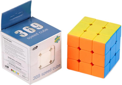 bazinga kid's funverse BAZINGA CUBES 3 X 3 Sticker Less HIGH Speed Cube | Smooth & Fast Turning(1 Pieces)