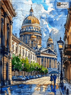 ABYZ Majestic Dome-A St. Petersburg Stroll in Watercolor Wooden Puzzle Play and Learn(1000 Pieces)