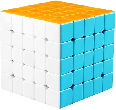 KOBBET Magic 5x5 High Speed Super Smooth Cube Stickerless (PACK OF 1)(1 Pieces)