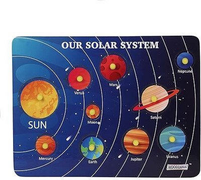 MOREL Wooden PUZZLE Solar System with knobs(10 Pieces)