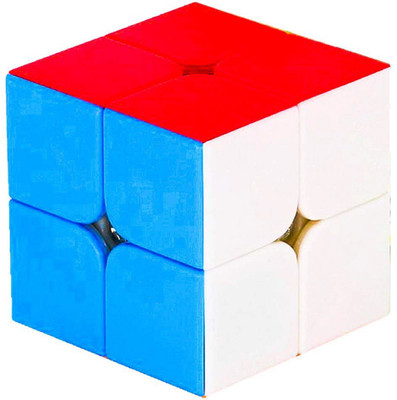 Aseenaa High Speed Smooth Smart 2X2 Cube, Stickerless Magic Brainstorming Puzzle Set(1 Pieces)