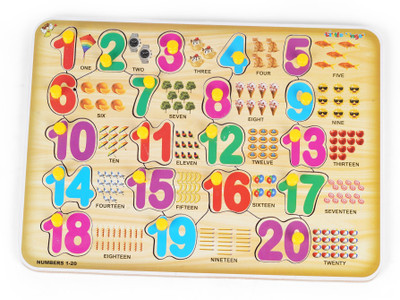 FUNTEEN 1 - 20 Numbers Wooden Puzzle(20 Pieces)