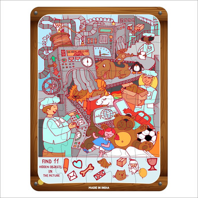 ABYZ Christmas Toy Factory Puzzle with Interactive Game for Kids Ages 3-6(30 Pieces)