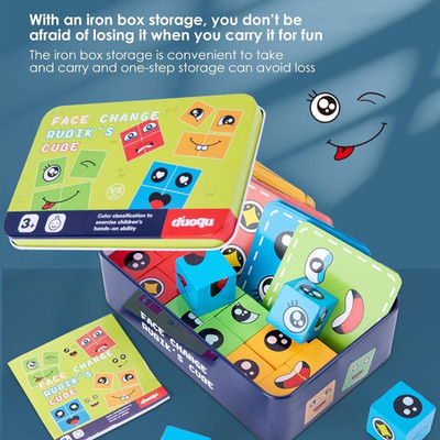 Ruffo Learning Emotion Puzzle Cubes – Educational Toy for 3–5 Years(1 Pieces)