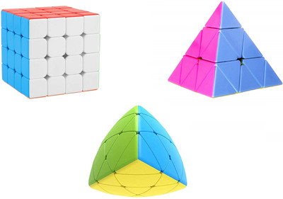 littlewish 4x4x4x4 and pyramid,round pyramid cubes pack of 3(3 Pieces)