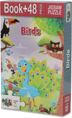 advit toys Birds-Jigsaw Puzzle (48 Piece + Educational Fun Fact Book Inside)(48 Pieces)