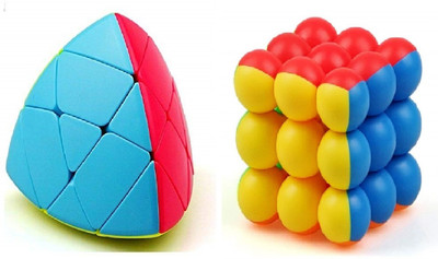 VINMOT Cube & 3x3x3 Round Bubble Cube 2 Pieces(2 Pieces)