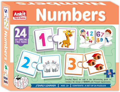 Ankit Toys & Games Numbers Puzzle Educational Toy 2 Piece Jigsaw Puzzle(48 Pieces)