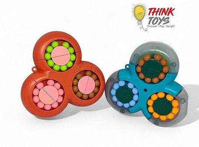 Think Toys Double Side Rotating 5 Petal Memory Boosting Magic Bean Fidget Cube(1 Pieces)