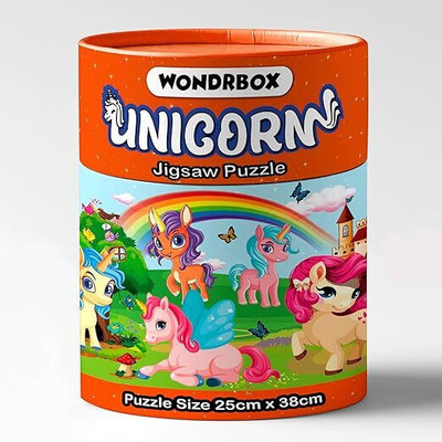 WONDRBOX 60 pcs Unicorn Theme Jigsaw Puzzle Birthday Return Gifts for Kids(60 Pieces)