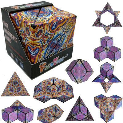 KAVANA Box Infinity Cubes Fidget Cube 24 Rare Earth Magnets Transforms(70 Pieces)