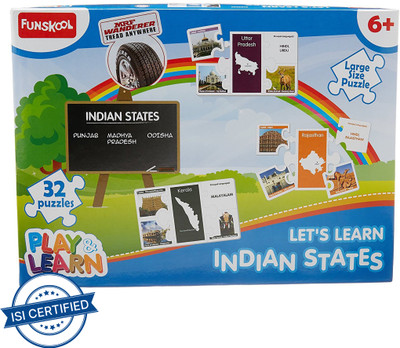 FUNSKOOL Play & Learn LETS LEARN INDIAN STATES PZL -(32 Pieces)