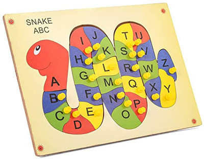 SHALAFI Perfect pegged Puzzle for Kid Learning Toys Alphabet in Shape Match Board Blocks(1 Pieces)
