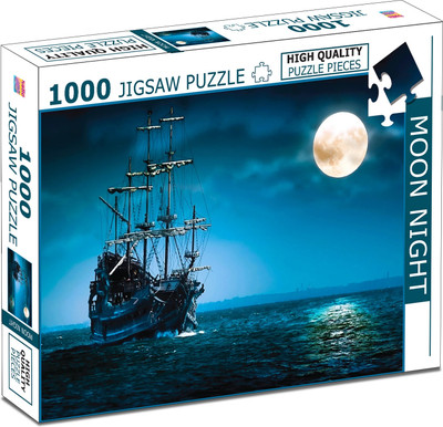 HELLO FRIEND 1000 Pcs Jigsaw Puzzle Moon Night(1 Pieces)
