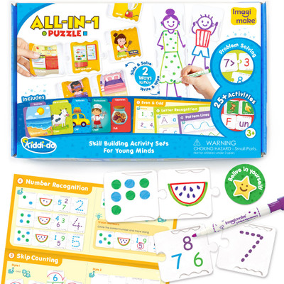 Imagimake Kiddi-do All-In-1 Puzzle - Customizable Puzzle - 3 Years & Above(102 Pieces)