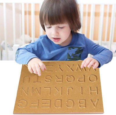 Plus Shine Alphabet Writing Practice Board,Montessori Capital Alphabet Shapes Tracing Slate(1 Pieces)