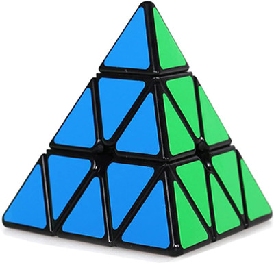 Hawkister QiYi Pyramid Black Base Pyraminx Speed Cube Smooth Turning Magic Puzzle(1 Pieces)