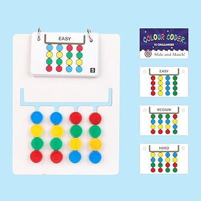 Zicoto Kids Montessori Slide Puzzle Game Color & Pattern Matching Learning Toys(1 Pieces)